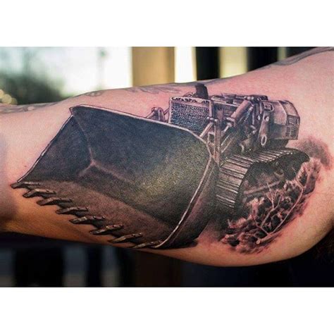 skid steer tattoo|machinery tattoos.